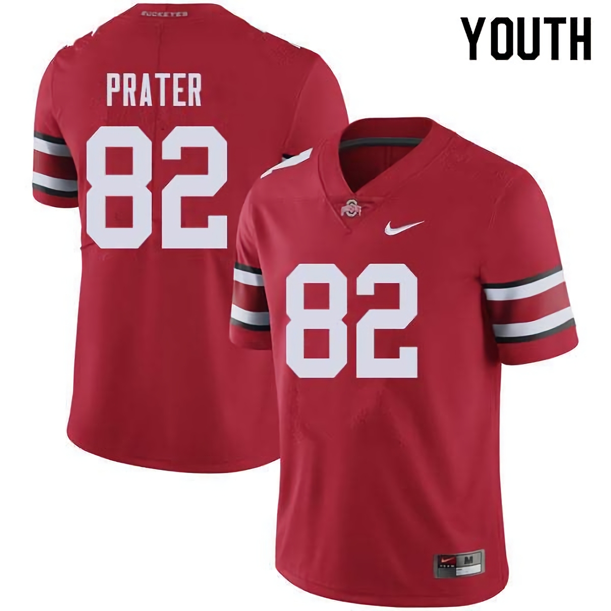 Garyn Prater Ohio State Buckeyes Youth NCAA #82 Nike Red College Stitched Football Jersey ISN7556LT